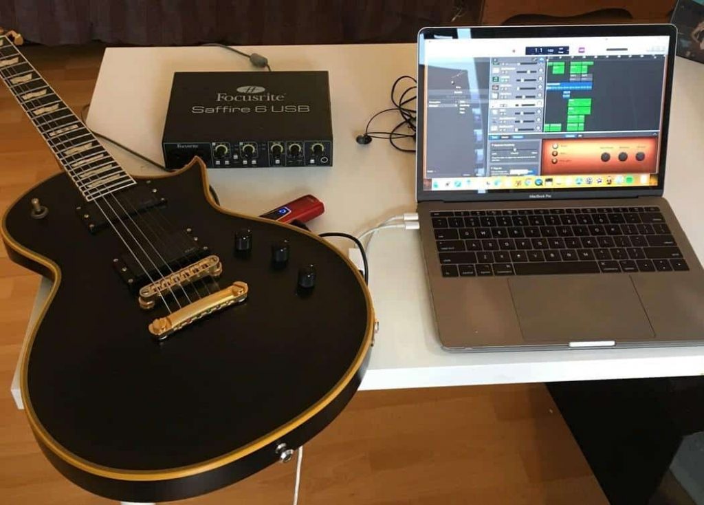 How to connect guitar to laptop for recording?